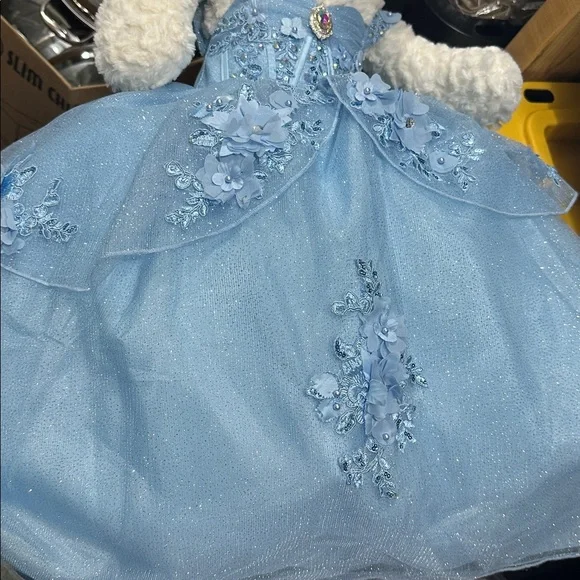 Quinceanera Teddy Bear Dress,‎ Custom made Teddy Bear Blue Gown Dress NEW - Picture 6 of 7